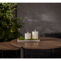 LED Blockljus Flamme Dew - 10cm / 12,5cm