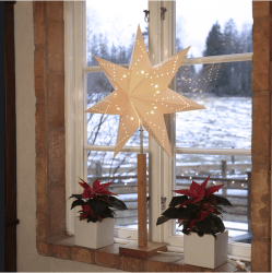 Stjärna på fot Karo 100cm vit