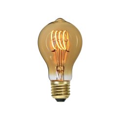 2W LED-lampa E27 TA60 Amber Spiral Filament Ø6 cm