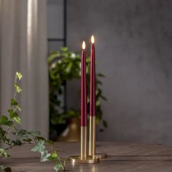 LED Antikljus 2-pack Flamme Metal