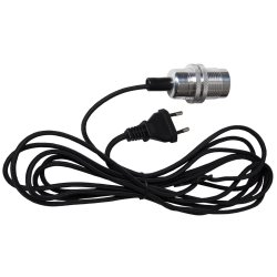 Textilkabel E14 3,5m Fade zink 294-26 frilagd