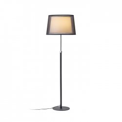 Esplanade Golvlampa 142cm kromad svart/vit skärm