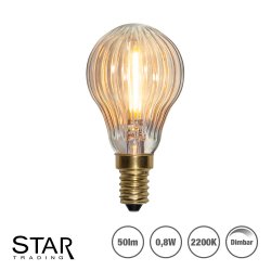0,8W Soft Glow LED filament klotlampa P45 med E14 sockel 50lm - dimbar