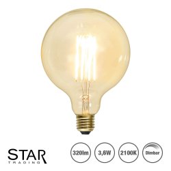 3,6W 2100K LED lampa för dekoration 12,5cm - Soft Glow - klar - dimbar