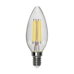 LED lampa E14 C35 Clear 806lm 3000K