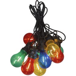 Ljusslinga med färgade höljen Circus filament - utomhusbruk med 10st lampor