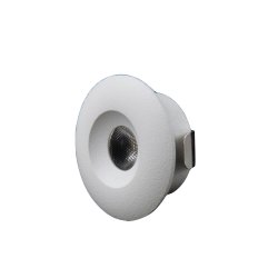 Mini LED spotlight 1,2W vit Designlight Q-119MW snett framifrån