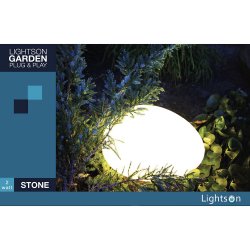 Stone trädgårdsdekoration med LED belysning - LightsOn