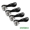 4-pack trappbelysning LED 0,4W Krom - System12