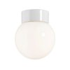 Classic Glob blankt opalglas 150 mm rak, vit med E27 sockel IP20