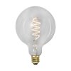 4W LED-lampa E27 G125 Clear Spiral Filament 3-step dim Ø12,5 cm neddimmad