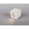 Cube I LED fasadlampa 4W 3000K vit liggande