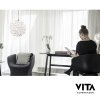 VITA Lora medium lampskärm 45cm Vit 2064 miljöbild