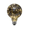 LED-lampa E27 9,5cm Decoled dewdrop-slinga smoke 363-34 tänd