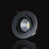 Designlight P-1602530B 7W LED spotlight 3000K - matt svart svart bakgrund - SPOTILED.SE