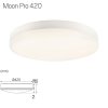 LED Takplafond Moon Pro 420 18W Dimbar IP44
