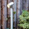 Luna 65 5W spotlight på pollare i silver för trädgårdsbelysning miljöbild