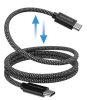 LADDKABEL SMARTLINE MAGNET USB-C TILL USB-C SVART 1M