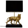 Zimba bordslampa eller fönsterlampa med handmålad fot i form av en lejonhona i guld. B9021GU