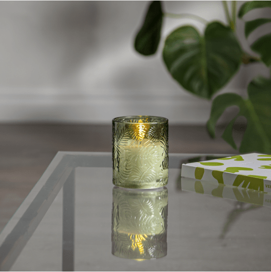 LED Blockljus Flamme Leaf, välj storlek
