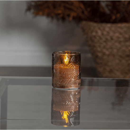 LED Blockljus Flamme Leaf, välj storlek