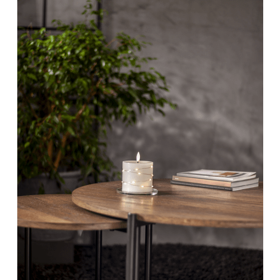 LED Blockljus Flamme Dew - 10cm / 12,5cm