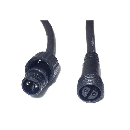 10m förgreningskabel / T-kopplingskabel till LightsOn trädgårdsbelysning närbild kontakter