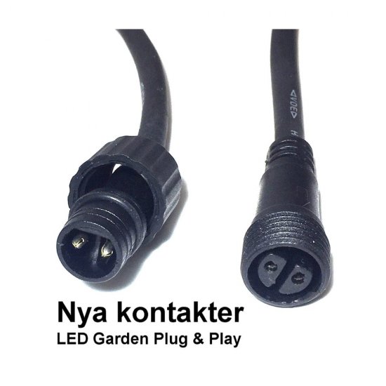 10m förlängningskabel till LightsOn trädgårdsbelysning nya kontakter