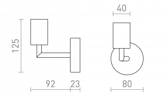 AraQ Vägg - mässing