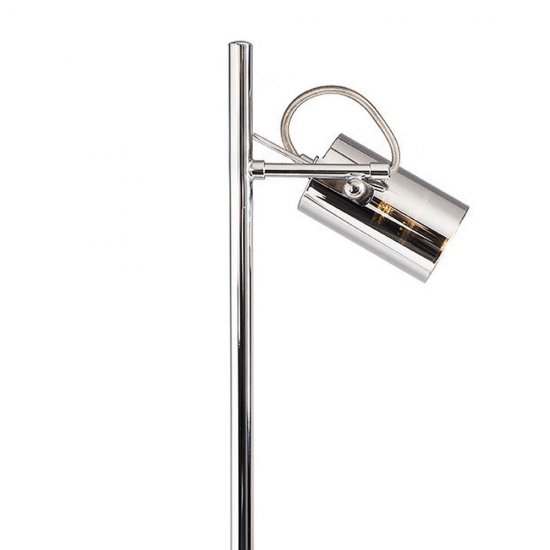 Bugsy Bordslampa 49cm kromad med kromfärgat glas