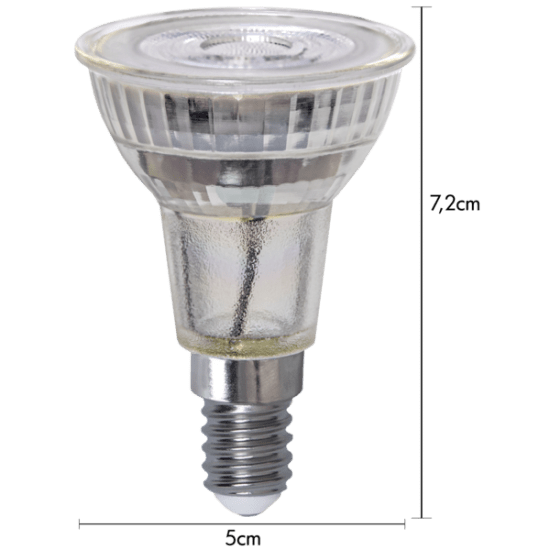 4,8W E14 dimbar LED spotlight 2700K 36°