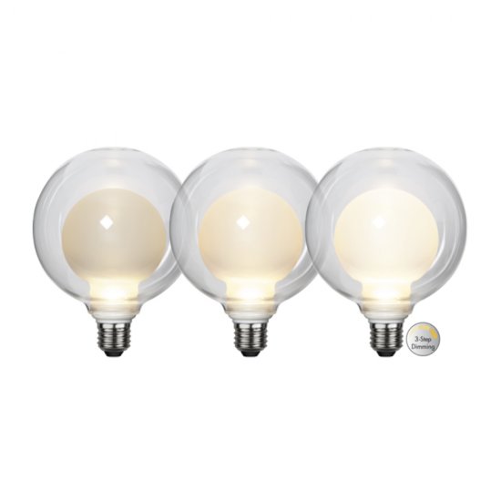 3,5W LED-lampa E27 Space Ø12,5cm - 3-stegs dimring