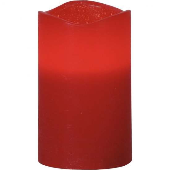 4-Pack Blockljus med timer - röd