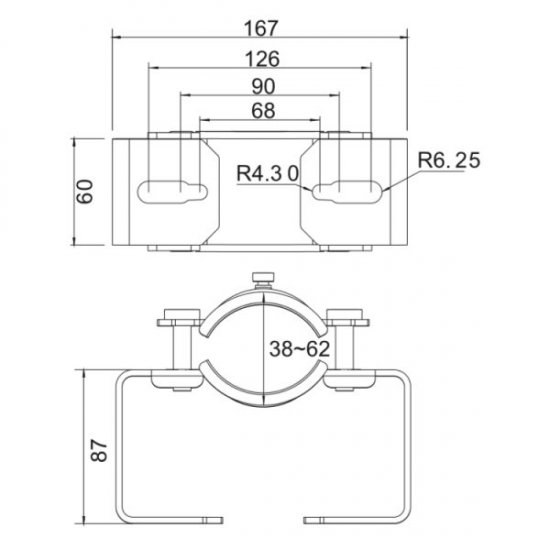 Stolpfäste för montering av strålkastare - Designlight DB-783