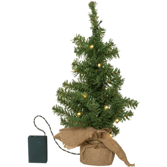 Dekorationsträd minijulgran liten gran på bordet