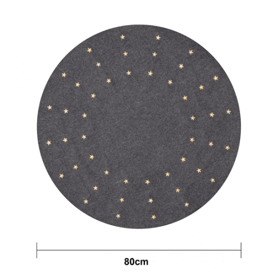 Grå julgransmatta med belysning