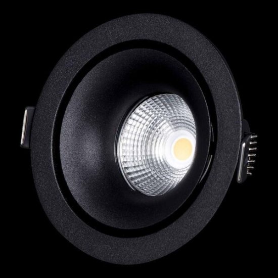 Moon Downlight 3000K Svart, P-185B.