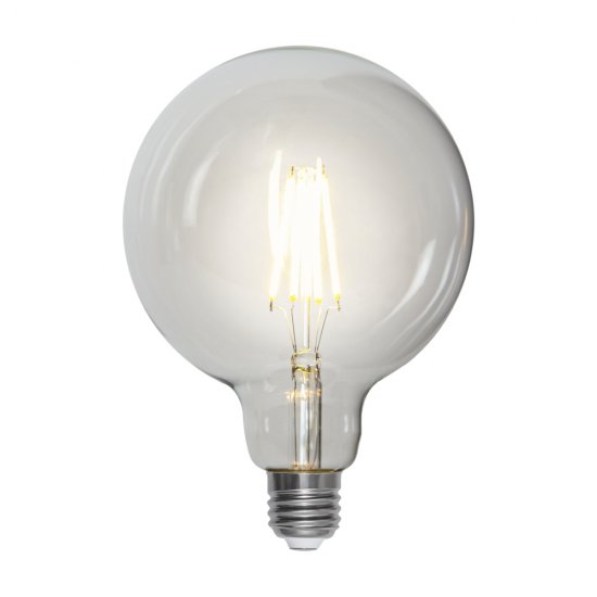 7,5W LED lampa G125 Clear E27 sockel 806lm - tänd