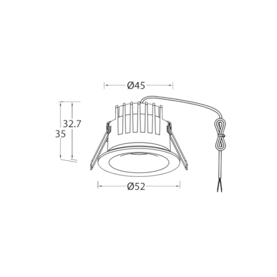 Minidownlight 4,2W 3000K inkl. drivdon