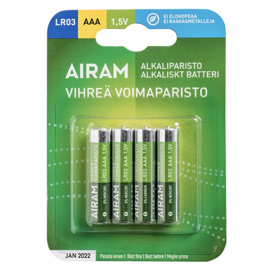 Batterier 4P AAA LR03 Alkaliska