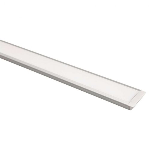 Aluminiumprofil 31mm för LED-stripes 1m utanpåliggande - opal & klar - 9975106