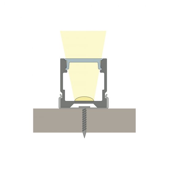 Aluminiumprofil Art High 2m - genomskärning