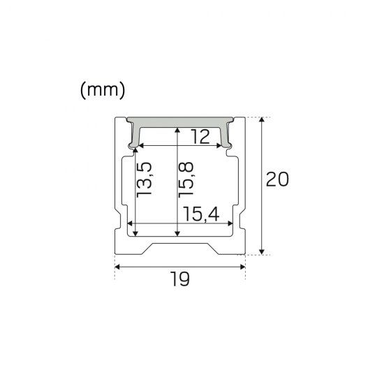 Aluminiumprofil Art High 2m - mått