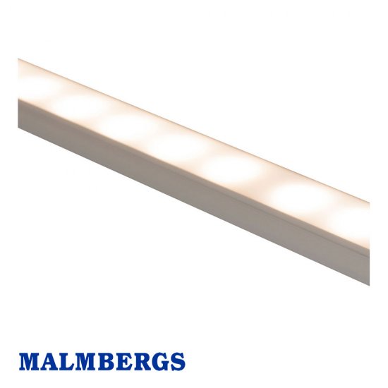 Aluminiumprofil 24mm för LED-stripes 1m utanpåliggande - opal & klar