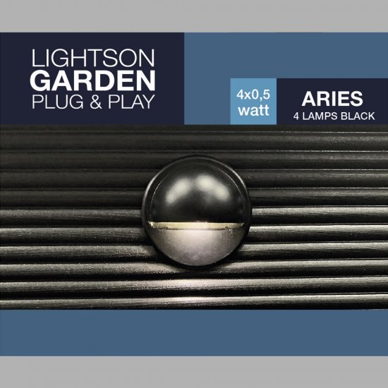 Aries svart trappbelysning kartongbild 1