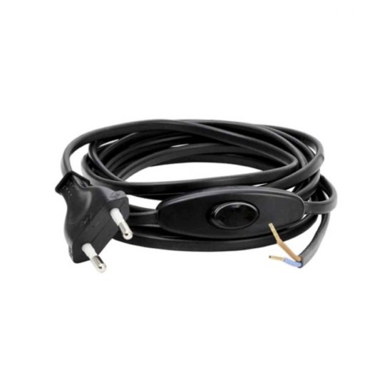 Armatursladd ojordad med europastickpropp och brytare - svart