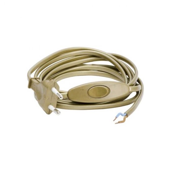 Armatursladd ojordad med europastickpropp och brytare - guld