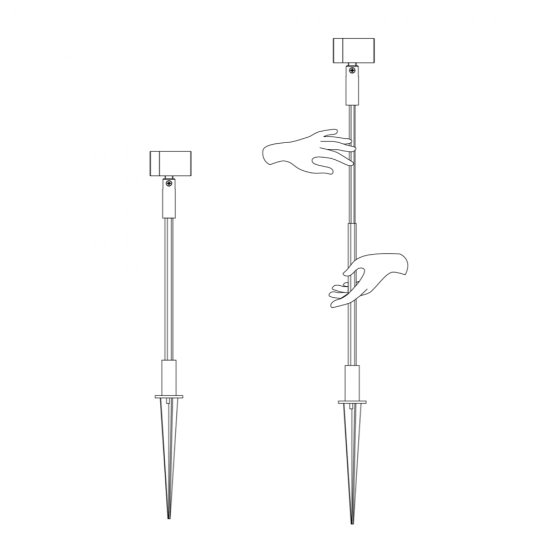 Astro pollare med 3W LED - instruktion