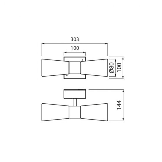 Badrumslampa Spa Avella Duo 2x3,5W LED
