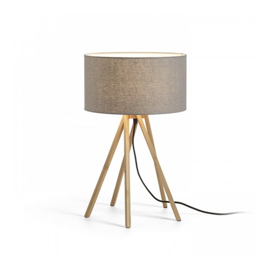 El Paso Bordslampa i grått/trä